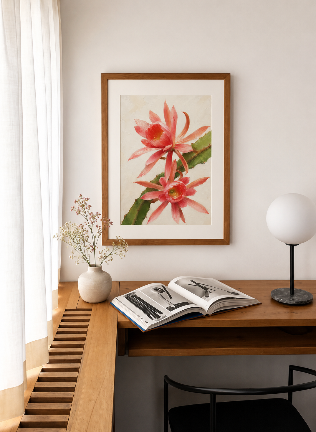Pink Cactus Flower Print