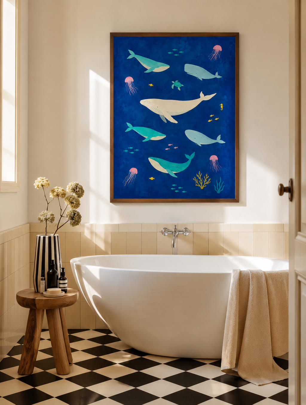 Ocean Whales Print