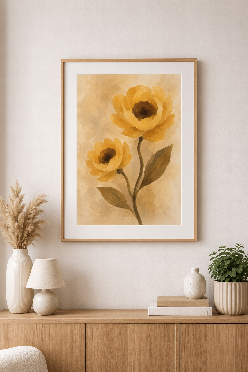 Yellow Flower Watercolor Print