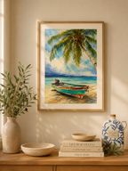 Caribbean Boat Print