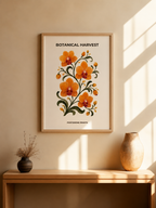 Orange Orchid Botanical Print