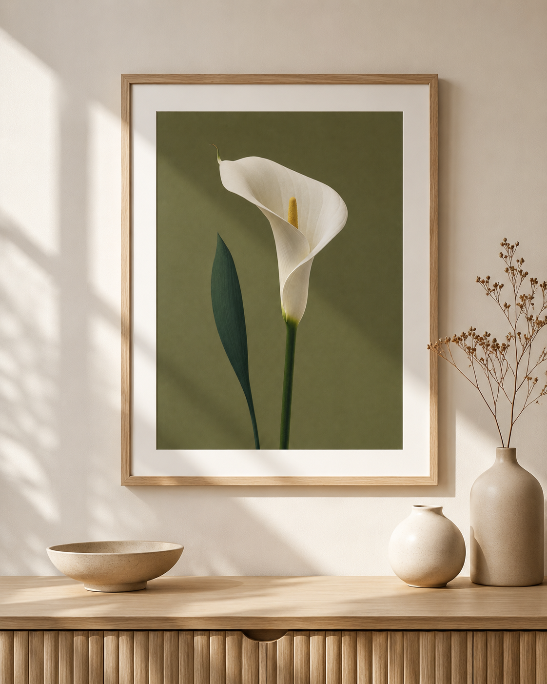 White Calla Lily Print