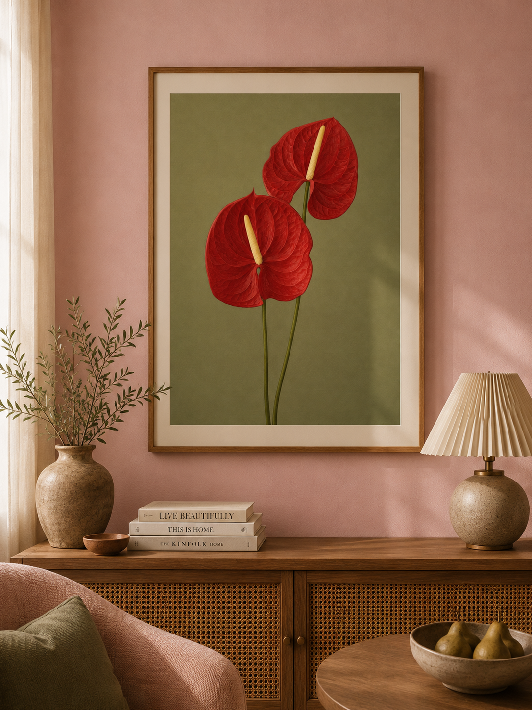 Red Anthurium Print
