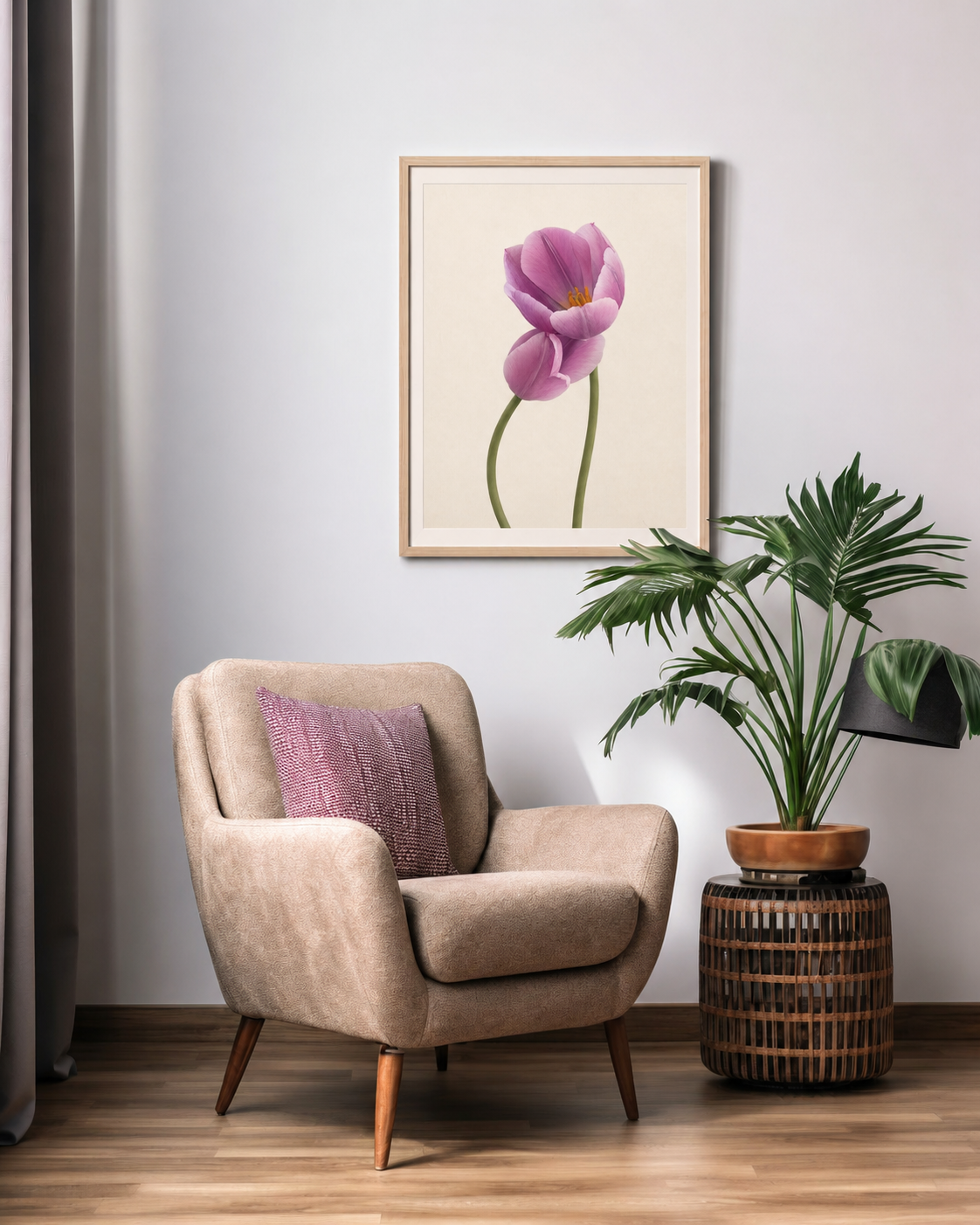 Purple Tulip Print