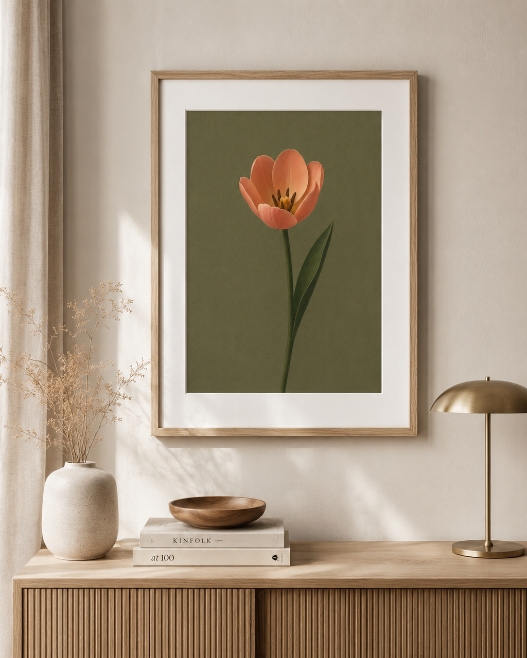 Peach Tulip Print